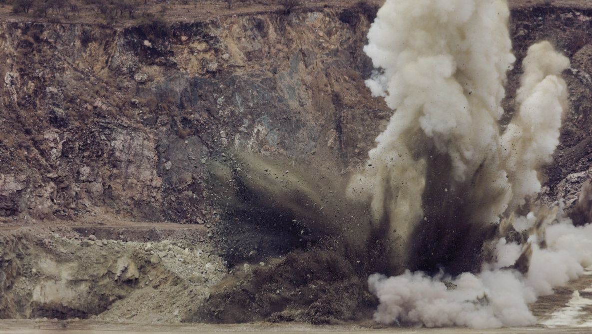 Eksplosjon på grusanlegg